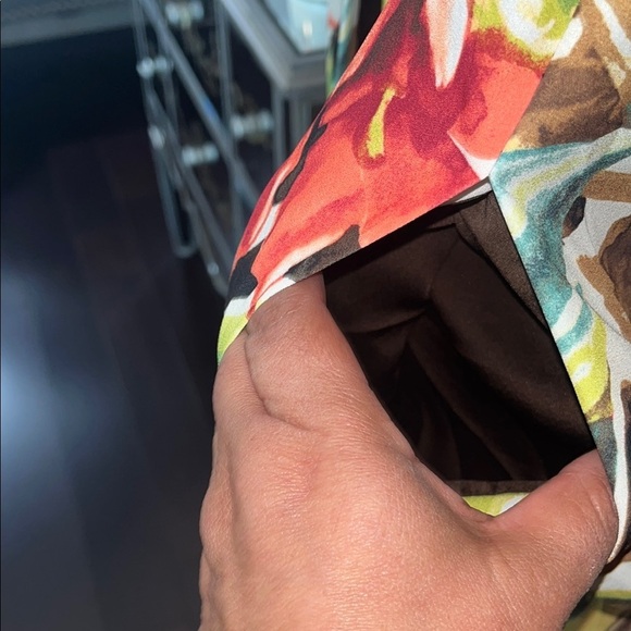 Chico’s NWOT Size 3 Tropical-Print Tulip-Sleeve Kimono Colorful Floral Blazer - Picture 9 of 13